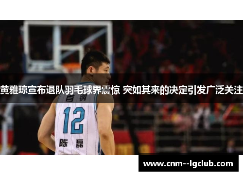 黄雅琼宣布退队羽毛球界震惊 突如其来的决定引发广泛关注